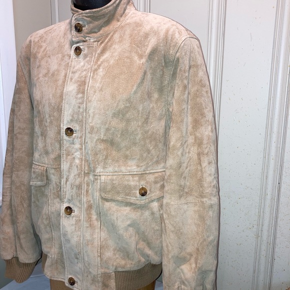 Leather Boomer Jacket Jackets & Coats